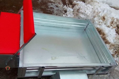 Тележка для мотоблока изготовленная из оцинкованной стали