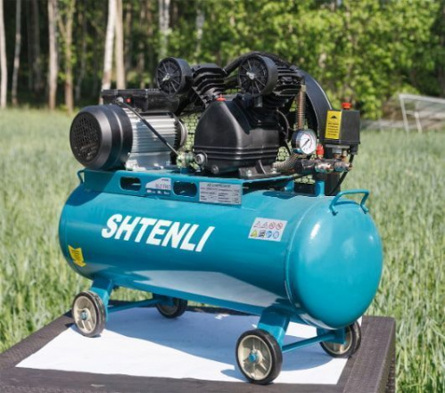 Воздушный электрический компрессор Shtenli 80-2 BELT PRO 80 л