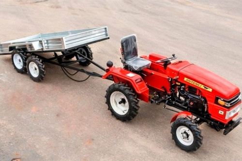 Прицеп двухосный оцинкованный ГТМ-2500 для минитрактора